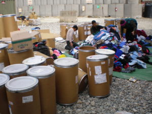 Clothing donations in Kabul