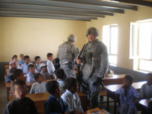 Scott Delius in Afghanistan helping children